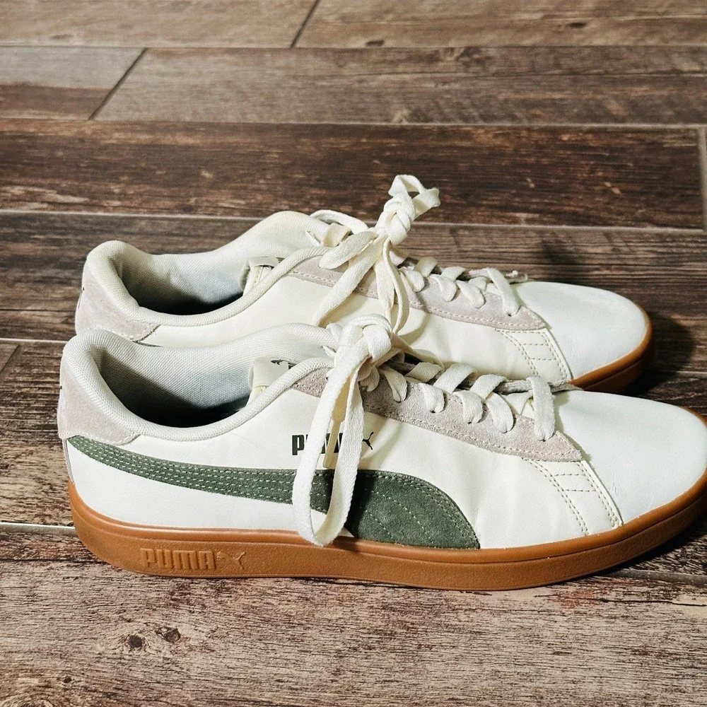 Puma Smash 3.0 L Pristine Dark Myrtle Gum Sneakers 393028-01 Mens 9.5
